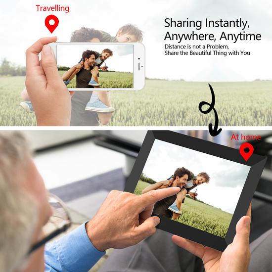 Share photos from anywhere with the Digital Photo Frame